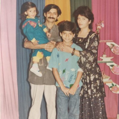 Milind Chandwani with his family