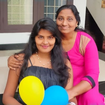 Revathy Sampath with her mother