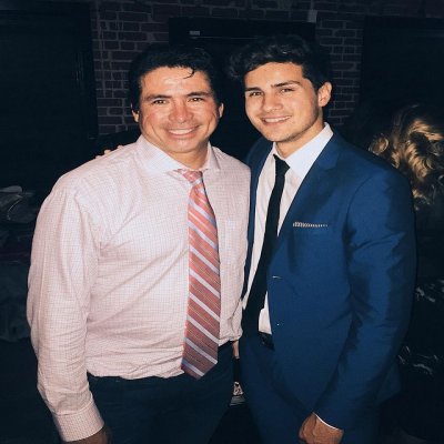 Anthony Padilla with his father